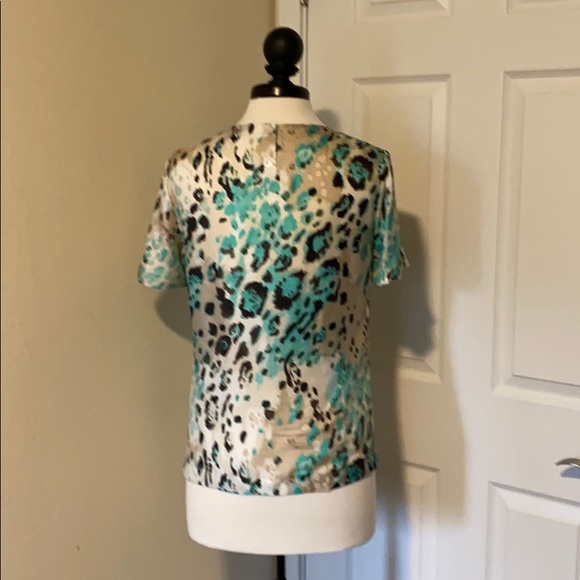 100% silk blouse, chick cheetah print - Picture 2 of 6